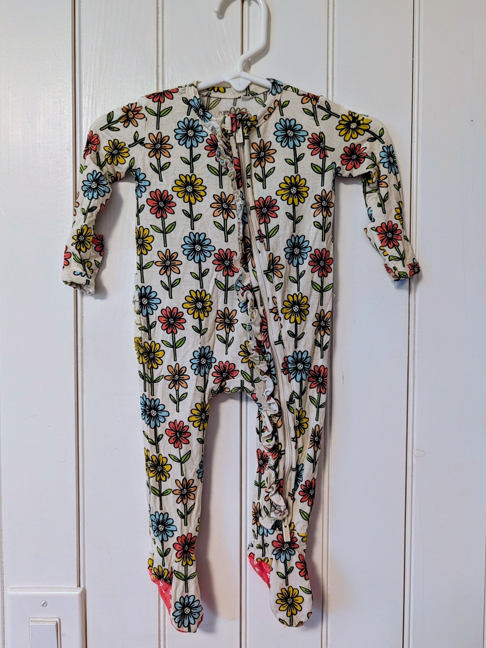 Posh Peanut Maya Lynn Footie Ruffled Zippered One Piece 0-3 month